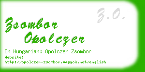 zsombor opolczer business card